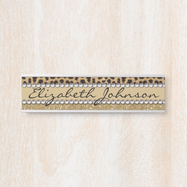 Placa De Porta IMPRESSÃO da FOTO do cristal de rocha do brilho do (Frente)