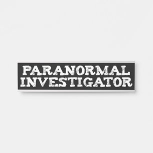 Placa De Porta Investigador Paranormal Caça ao Fantasma