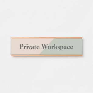 Placa De Porta Limite de Escritório de Trabalho Privado