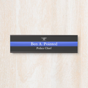 Placa De Porta Linha Azul Fino - Fileira de Águia de Aves do Chei