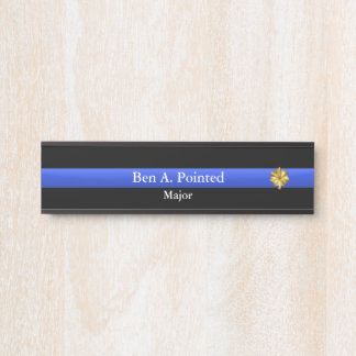 Placa De Porta Linha Azul Fino - Sinal de Porta de Classificação