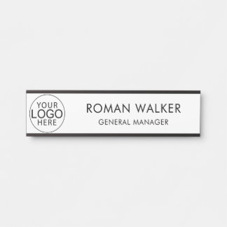 Placa De Porta Logotipo Corporativo Personalizado Simples para Ne