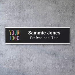Placa De Porta Logotipo da empresa com nome de porta do escritóri