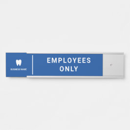 Placa De Porta Logotipo de Dentista de Negócios | Apenas Trabalha