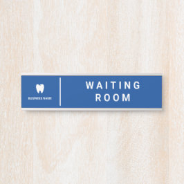 Placa De Porta Logotipo de Dentista de Negócios | Sala de Espera 