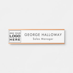 Placa De Porta Logotipo de Negócios Modernos Personalizado para F