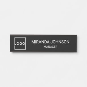 Placa De Porta Logotipo de Negócios Personalizado Profissional