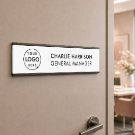 Placa De Porta Logotipo Empresarial | Equipe de Funcionários Pers