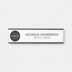 Placa De Porta Logotipo Empresarial Personalizado da Empresa Func