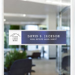 Placa De Porta Logotipo personalizado Marinho executivo azul prof<br><div class="desc">Personalizado adicione o logotipo da sua própria empresa Marinho executivo de luxo Azul Folha metálica aço inoxidável Mínimo de nome comercial de aço inoxidável Placa com tipografia branca para o monograma adicione seu próprio nome e cargo ou posição. A placa de nome profissional de metal pode ser personalizada com seu...</div>