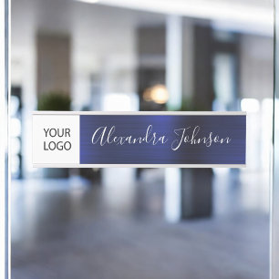 Placa De Porta Logotipo personalizado Marinho executivo azul prof