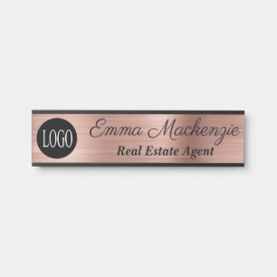 Placa De Porta Logotipos personalizados Dourados para Rosa para a