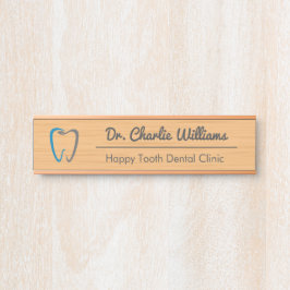 Placa De Porta Madeira com linha, Dental Clinical Door Sinal