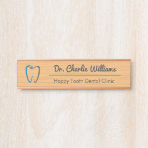 Placa De Porta Madeira com linha, Dental Clinical Door Sinal