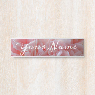 Placa De Porta Mallow Rosa
