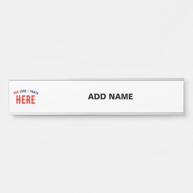 PLACA DE PORTA MARCA VERIFICADA BRANCA PERSONALIZÁVEL MODERNA (Frente)