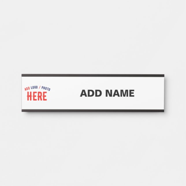PLACA DE PORTA MARCA VERIFICADA BRANCA PERSONALIZÁVEL MODERNA (Frente)