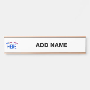 PLACA DE PORTA MARCA VERIFICADA BRANCA PERSONALIZÁVEL MODERNA