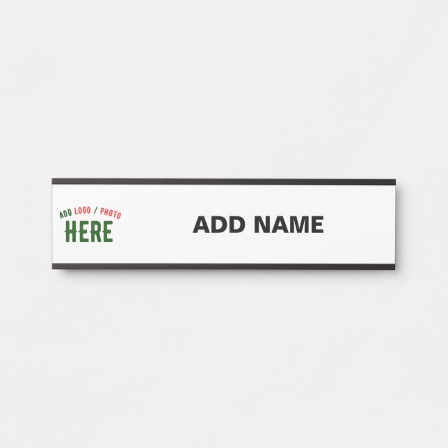 PLACA DE PORTA MARCA VERIFICADA BRANCA PERSONALIZÁVEL MODERNA (Frente)