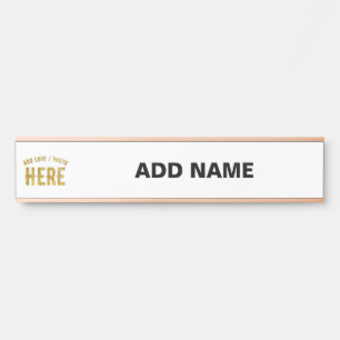 PLACA DE PORTA MARCA VERIFICADA BRANCA PERSONALIZÁVEL MODERNA