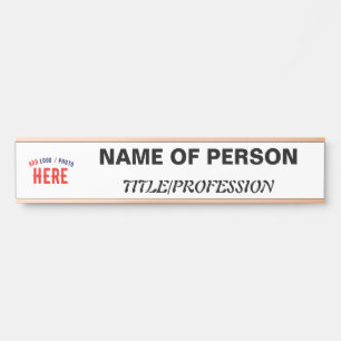 PLACA DE PORTA MARCA VERIFICADA BRANCA PERSONALIZÁVEL MODERNA