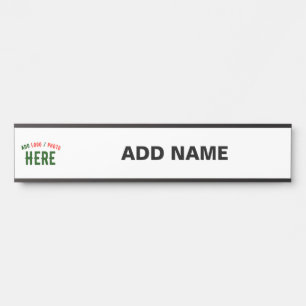 PLACA DE PORTA MARCA VERIFICADA BRANCA PERSONALIZÁVEL MODERNA