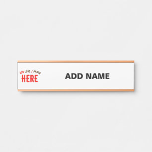 PLACA DE PORTA MARCA VERIFICADA BRANCA PERSONALIZÁVEL MODERNA