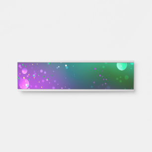 Placa De Porta Mardi Gras Festivo Purple Background