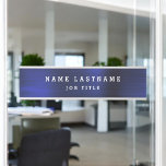 Placa De Porta Marinho Elegante Profissional - Mesa Azul<br><div class="desc">Preto executivo de luxo personalizado e branco Mínimo Placa de nome comercial com tipografia branca e escrita para os monogramas adicione seu próprio nome e profissão ou título de trabalho. A Placa de Nomes Profissionais de Negócios pode ser personalizada com seu nome e cargo. Entre em contato com o designer...</div>