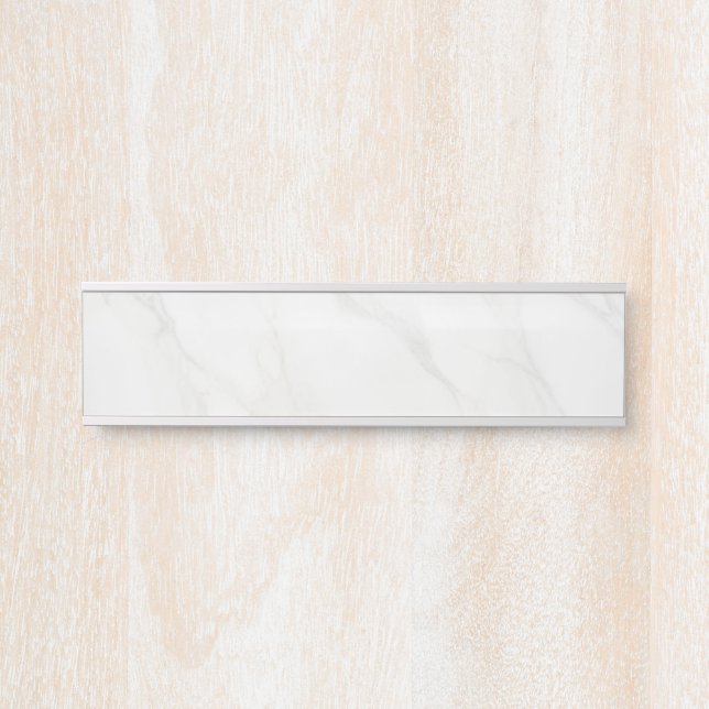 Placa De Porta Mármore Branco (Frente)