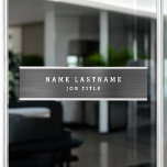 Placa De Porta Mesa Branca Preta Elegante Profissional<br><div class="desc">Preto executivo de luxo personalizado e branco Mínimo Placa de nome comercial com tipografia branca e escrita para os monogramas adicione seu próprio nome e profissão ou título de trabalho. A Placa de Nomes Profissionais de Negócios pode ser personalizada com seu nome e cargo. Entre em contato com o designer...</div>