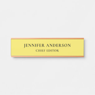 Placa De Porta Milho Amarelo Profissional Moderno Simples Minimal