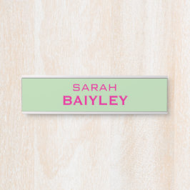Placa De Porta Minimalista nome personalizado moderno