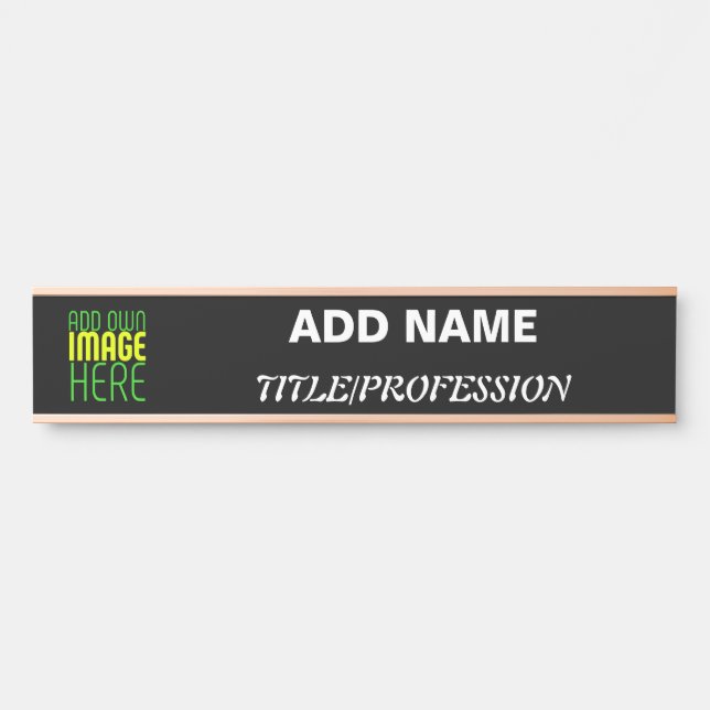 PLACA DE PORTA MODELO DE TEXTO DE IMAGEM NEGRA SIMPLES EDITÁVEL M (Frente)
