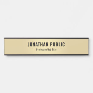 Placa De Porta Modelo Dourado e elegante moderno Faux