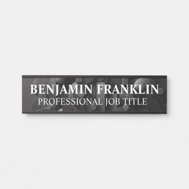 Placa De Porta Modern Professional Office Door Sign (Frente)