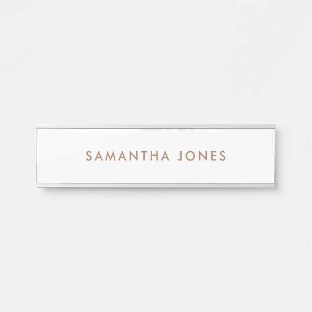 Placa De Porta Moderno Minimalista (Frente)