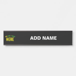 PLACA DE PORTA NA MODA MODERNO PERSONALIZÁVEL NEGRO VERIFICADO CO