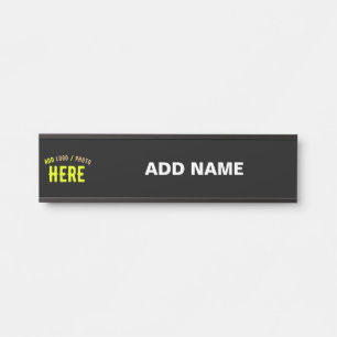 PLACA DE PORTA NA MODA MODERNO PERSONALIZÁVEL NEGRO VERIFICADO CO