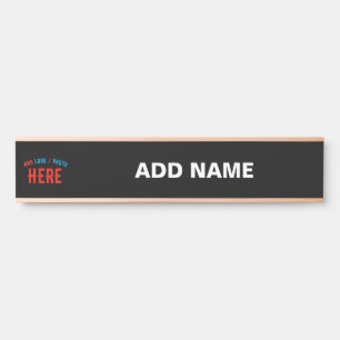 PLACA DE PORTA NA MODA MODERNO PERSONALIZÁVEL NEGRO VERIFICADO CO