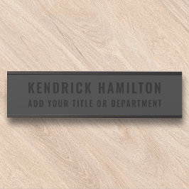 Placa De Porta Na moda Trendy Black Out Moderno Minimalista Simpl