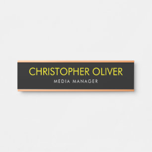 Placa De Porta Negócios Personalizados Profissionais