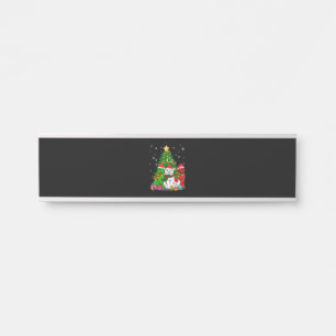 Placa De Porta Newfie Engraçado Funny Newfoundland Dog Christma