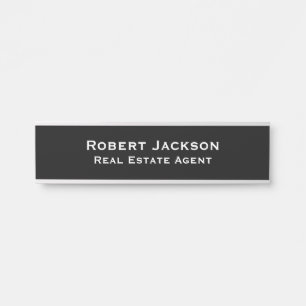Placa De Porta Nome de Escritório Comercial Profissional Moderno