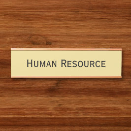 Placa De Porta Nome do Departamento da Sala de Escritório Dourado