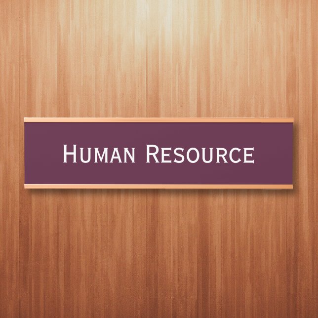 Placa De Porta Nome do Departamento de Sala do Escritório do Mode (Modern Burgundy Office Room Department Name Door Sign)