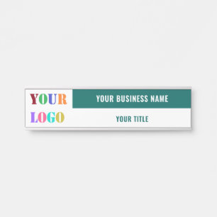 Placa De Porta Nome do logotipo do seu escritório Nome Modelo de