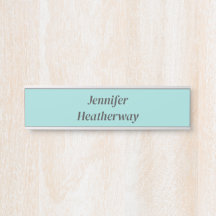 Nome personalizado azul aqua minimalista