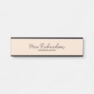 Placa De Porta Nome Personalizado do Professor Grau Moderno Simpl