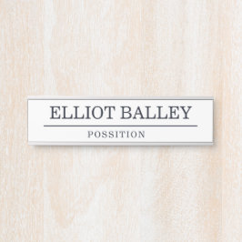 Placa De Porta Nome Personalizado Elegante